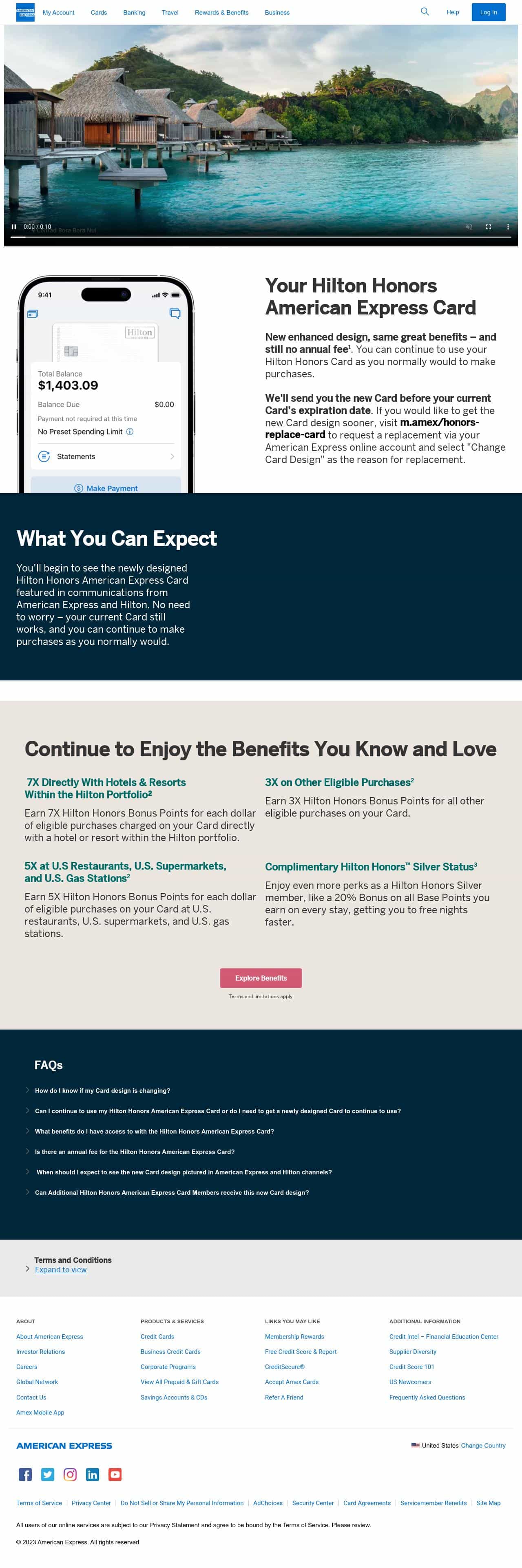 American Express Partnership Landing Page