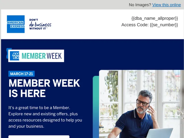 AmEx Member Week Email