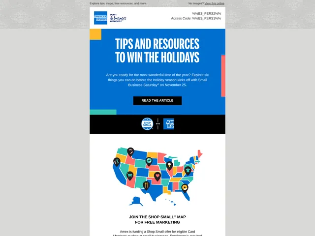 American Express - Shop Small -Email 1