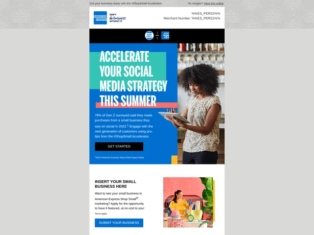 AmEx Shop Small Campaign - Email 2