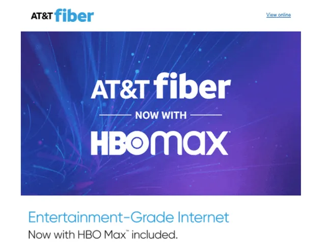 AT&T Fiber, HBO Max Upsell