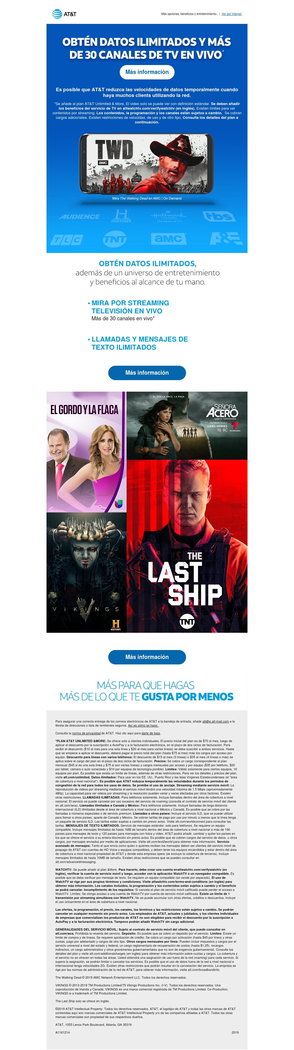 AT&T Unlimited Data & Live TV (Spanish)