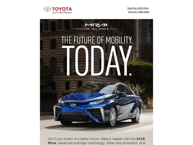 Toyota Mirai Email Campaign