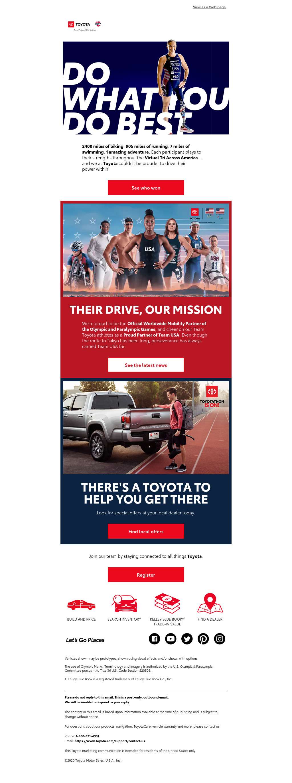 Toyota Olympics campaign (Triathlon version)